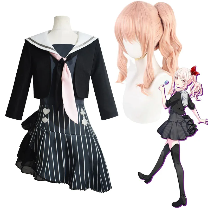 Nightcord Akiyama Mizuki Cosplay Costume Project Sekai Colorful Stage! Amia Wigs Women's JK Uniforms N25 Mzk Stage Costumes