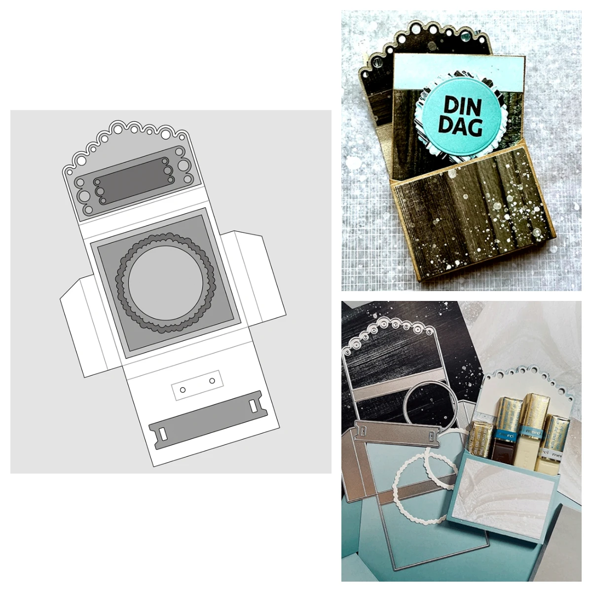 

Chokoladeæske Sløjfer Runde Boblerammer Store Hulgrene New Embossing Cutting Dies Card Deco Cross Frame DIY Scrapbook 2026 New