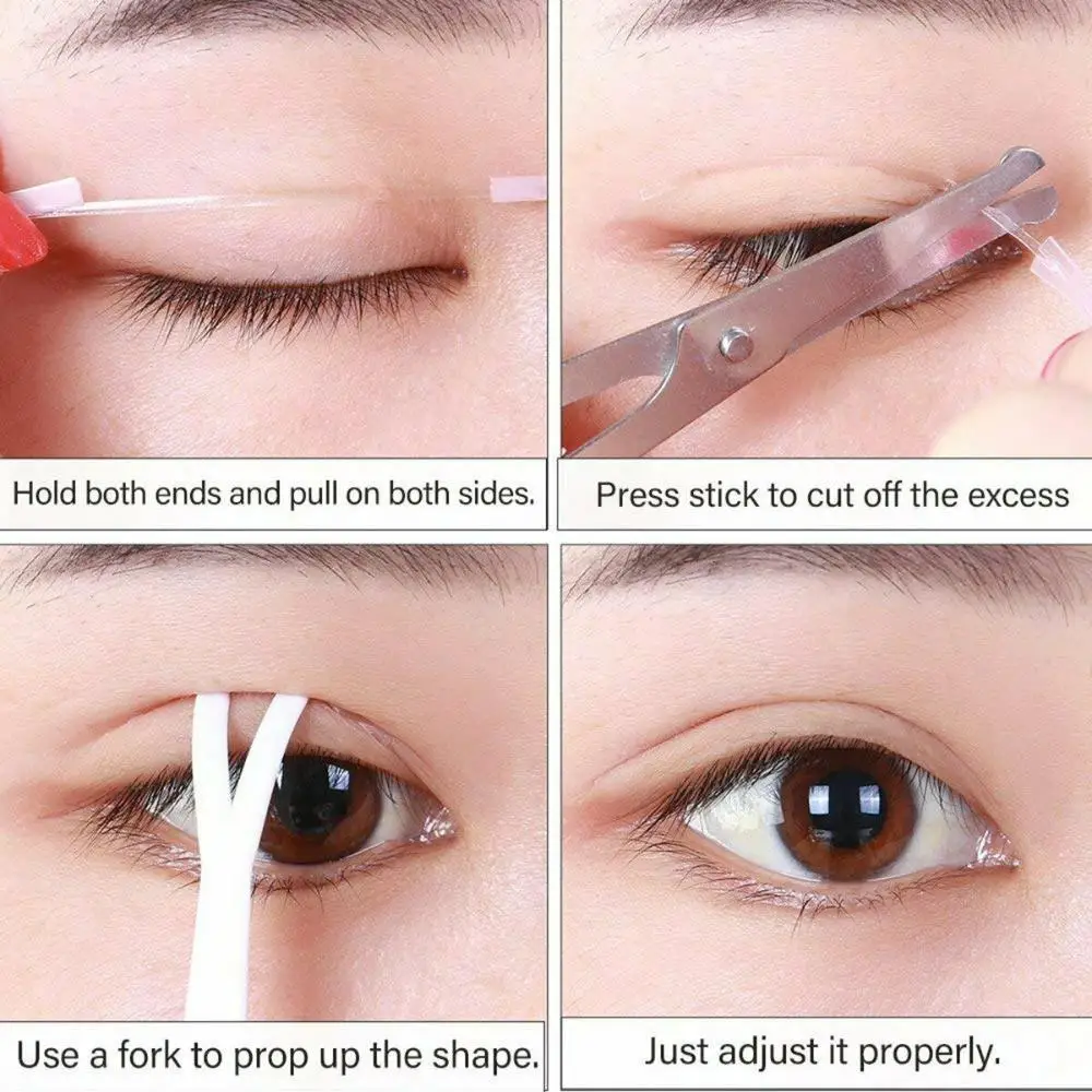 Magic ที่มองไม่เห็นสองด้าน Super ยืดเทปตาสองชั้นสติกเกอร์เปลือกตา Big Eyes แต่งหน้าเครื่องมือ