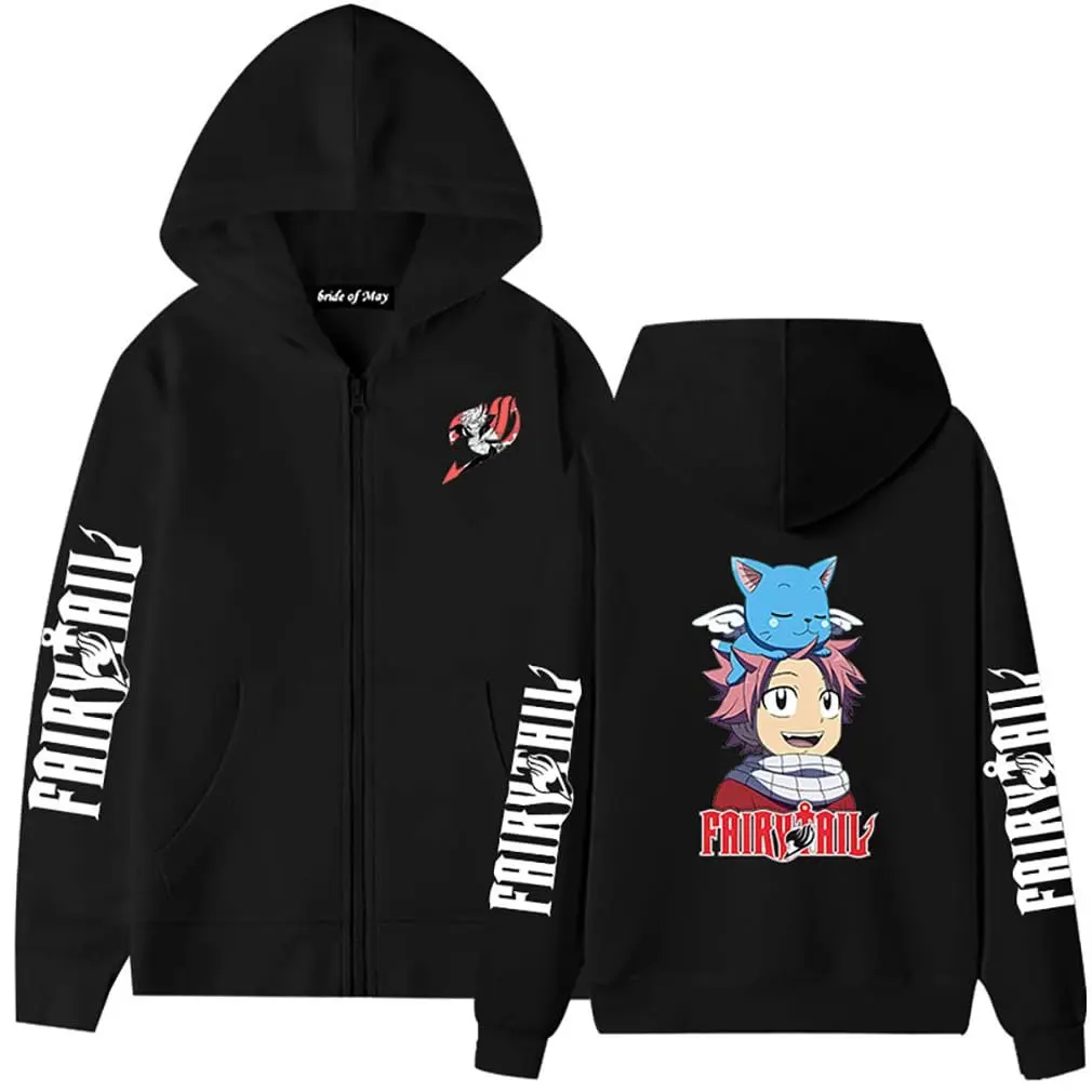 Giacca con cappuccio unisex con cerniera anime giapponese uomo donna felpa streetwear oversize casual stampa cartoon manica lunga top autunno