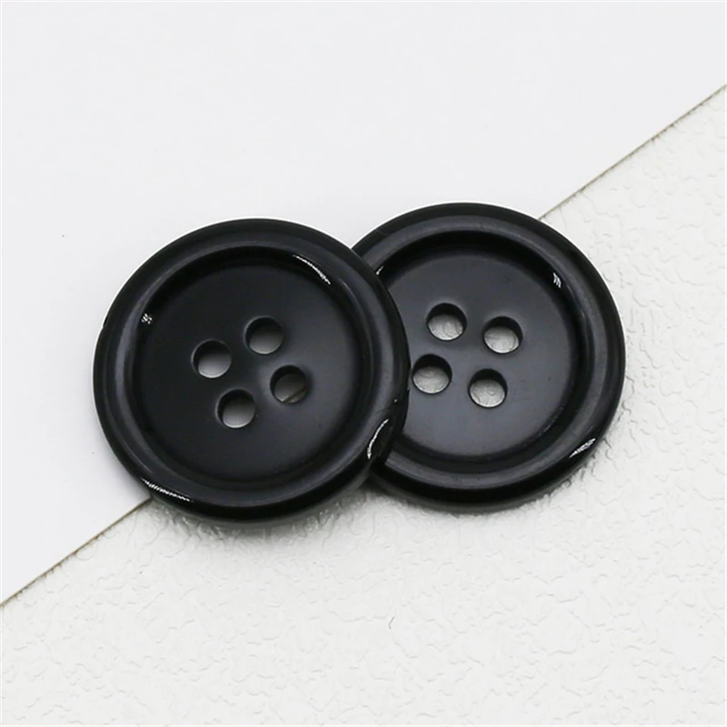 Transparent Small Suit Pad Button Bread Round Resin Sewing Buttons Black White Plastic Buttons For Dolls Diy Scrapbooking