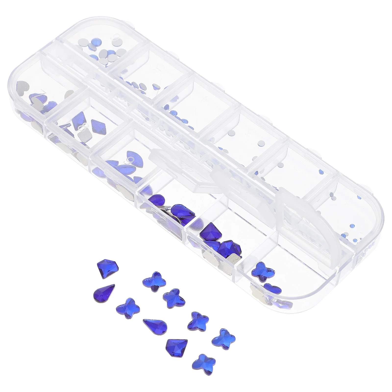 

1 Box Nail Resin Diamonds DIY Nail Art Rhinestones Decorative Ornaments for Birthday Holiday Manicure Accessory