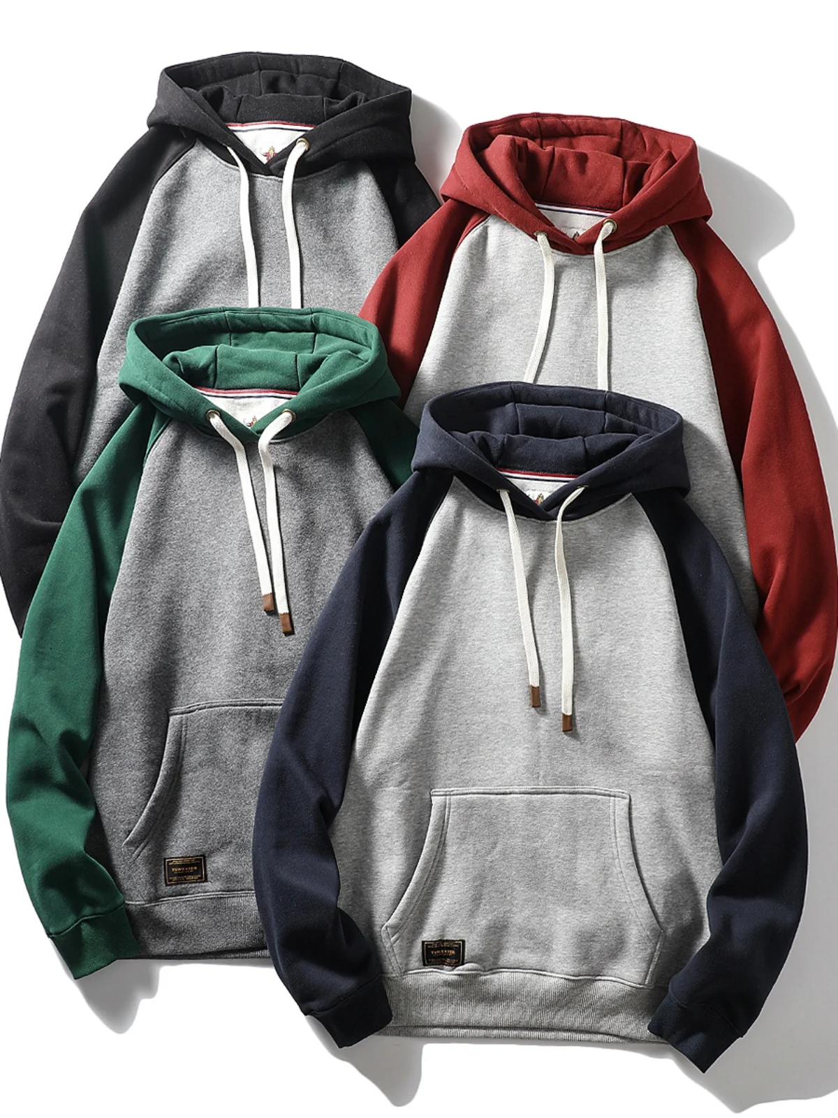 

Heavyweight Pearl Fce Hoodie Casual oulder Insert Men's Sweatirt Warm Youthful Sle Autumn Winter Cotton Polyester