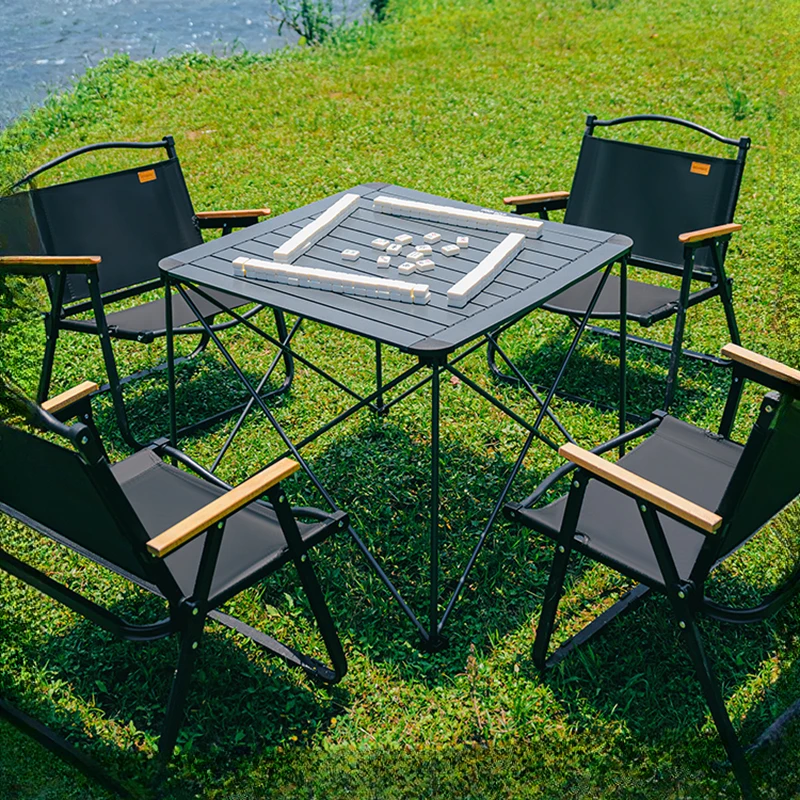 Folding Camping Outdoor Tables Garden Camping Equipment Parasol Sedentary Outdoor Table One Action Coffee Furniture Muebles FYOT