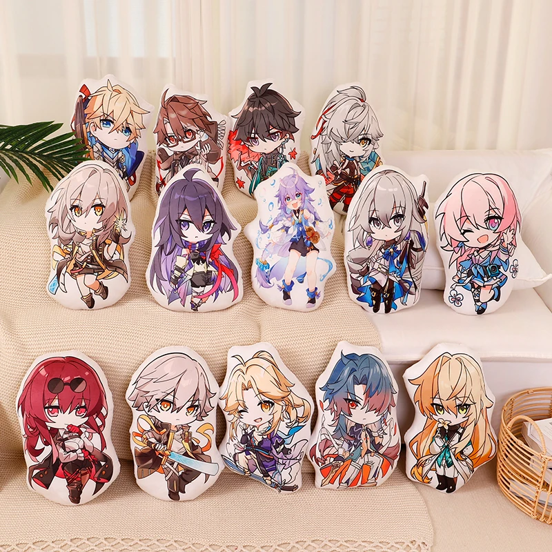 45cm Cute Honkai Star Rail March 7th Welt Plushies Luocha Blade Seele Plush Toy Hug Pillow Back Cushion Home Decor Gift For Fans