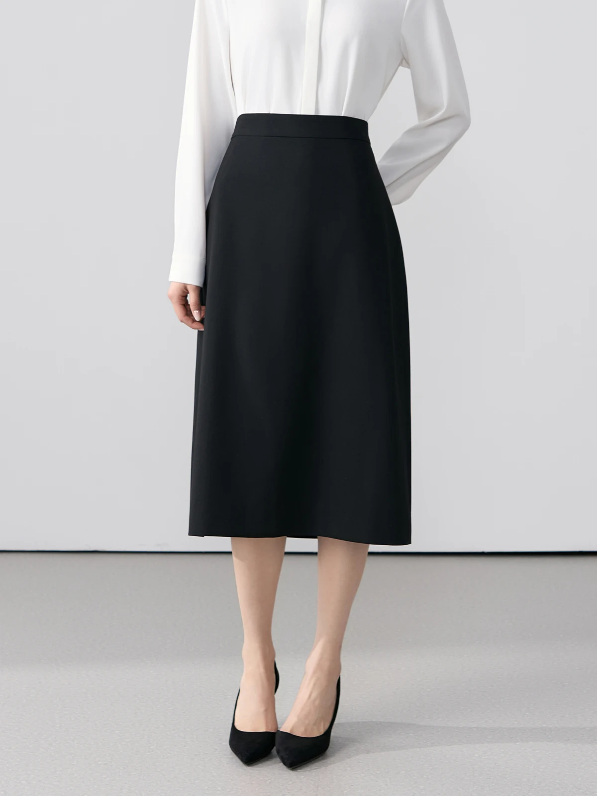 

Женская черная юбка миди Berd Miss для офиса, летняя, для работы, деловая, для собеседований, драпированная, средней длины