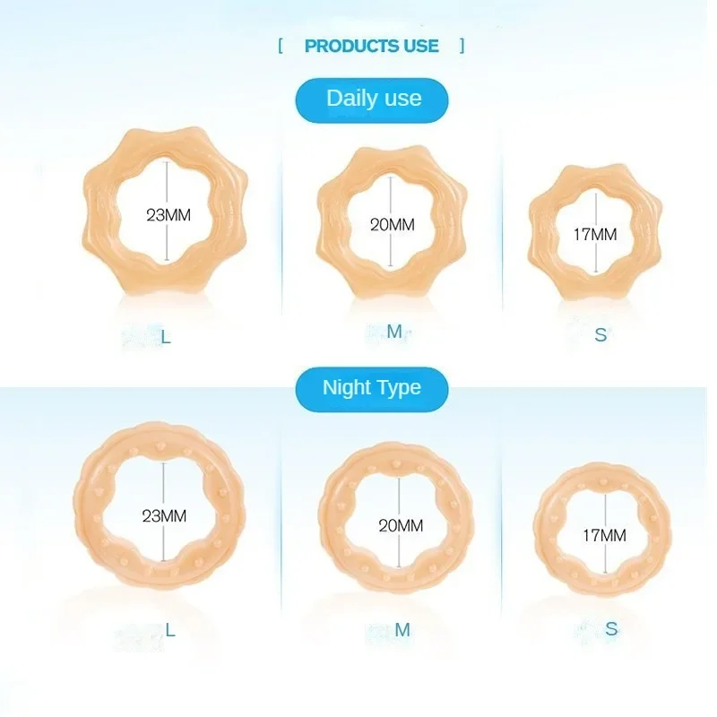 2 шт., мужской корректор крайней плоти, кольцо сопротивления, силиконовые кольца для пениса, задержка эякуляции, секс-игрушки для взрослых для мужчин, кольцо на каждый день/ночь
