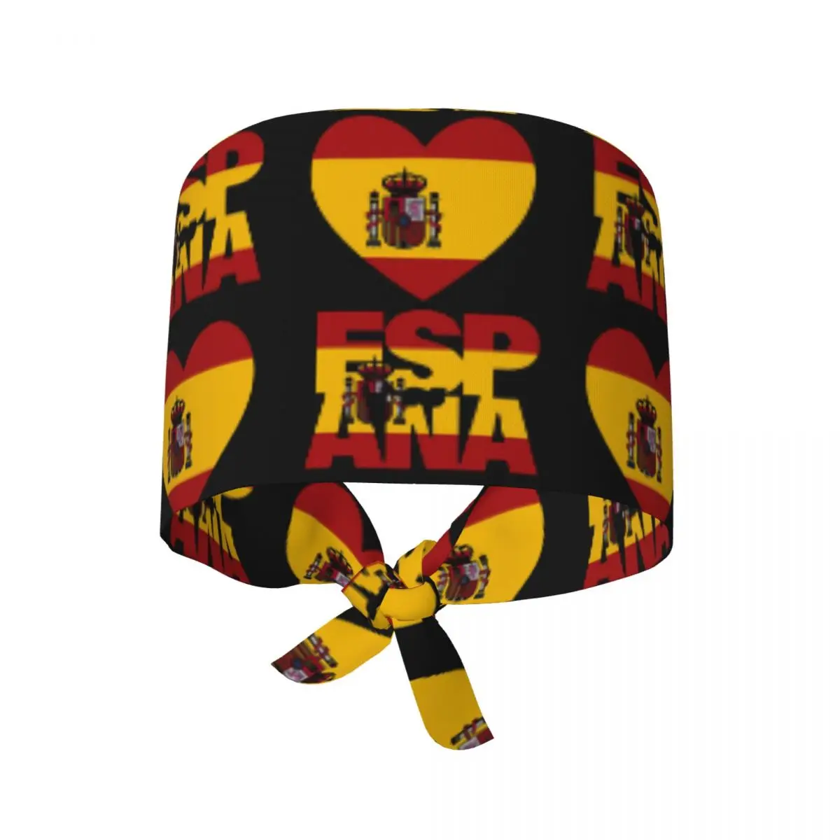 Spain Flag Map Scrub Hat Doctor Working Surgical Cap Men Women Adjustable Nursing Caps for Dentist