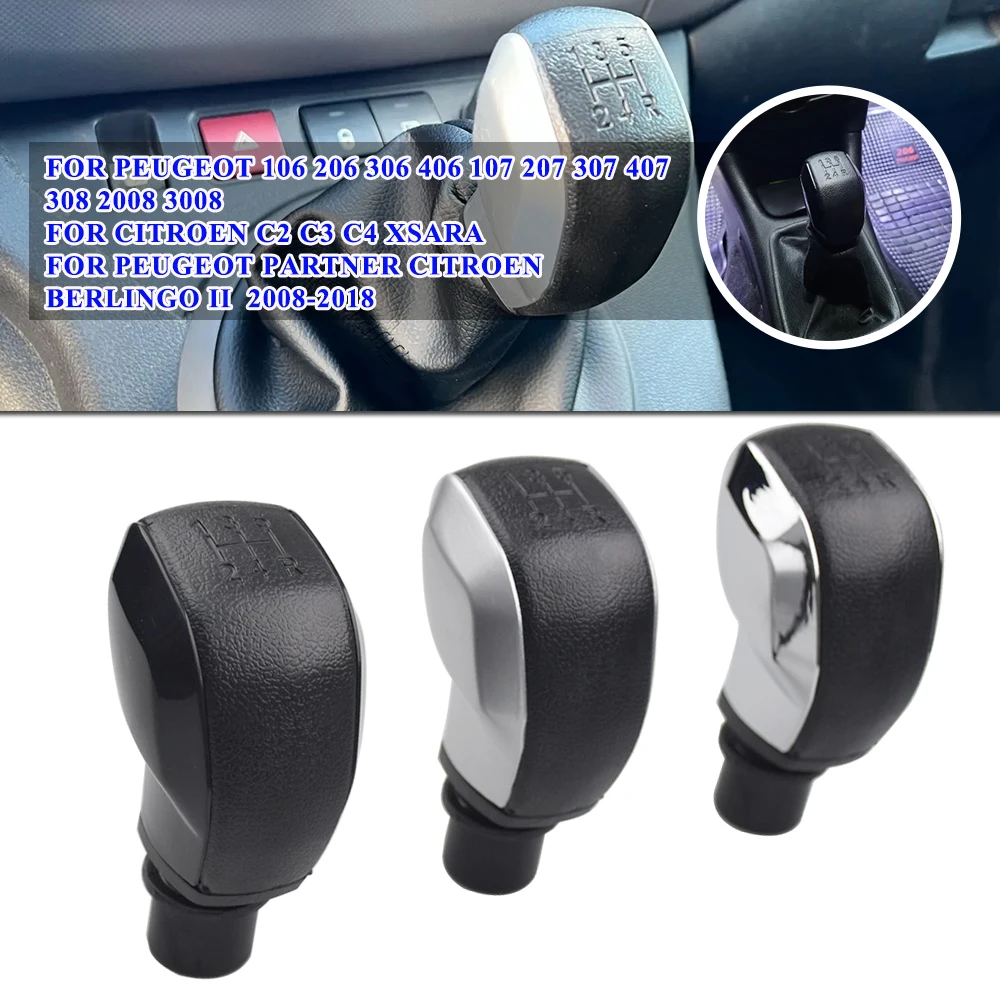 For Citroen Berlingo II Peugeot Partner 2008-on Manual 5 Speed Gear Shift Knob Gaiter Boot Cover Shifter Lever Handle Stick