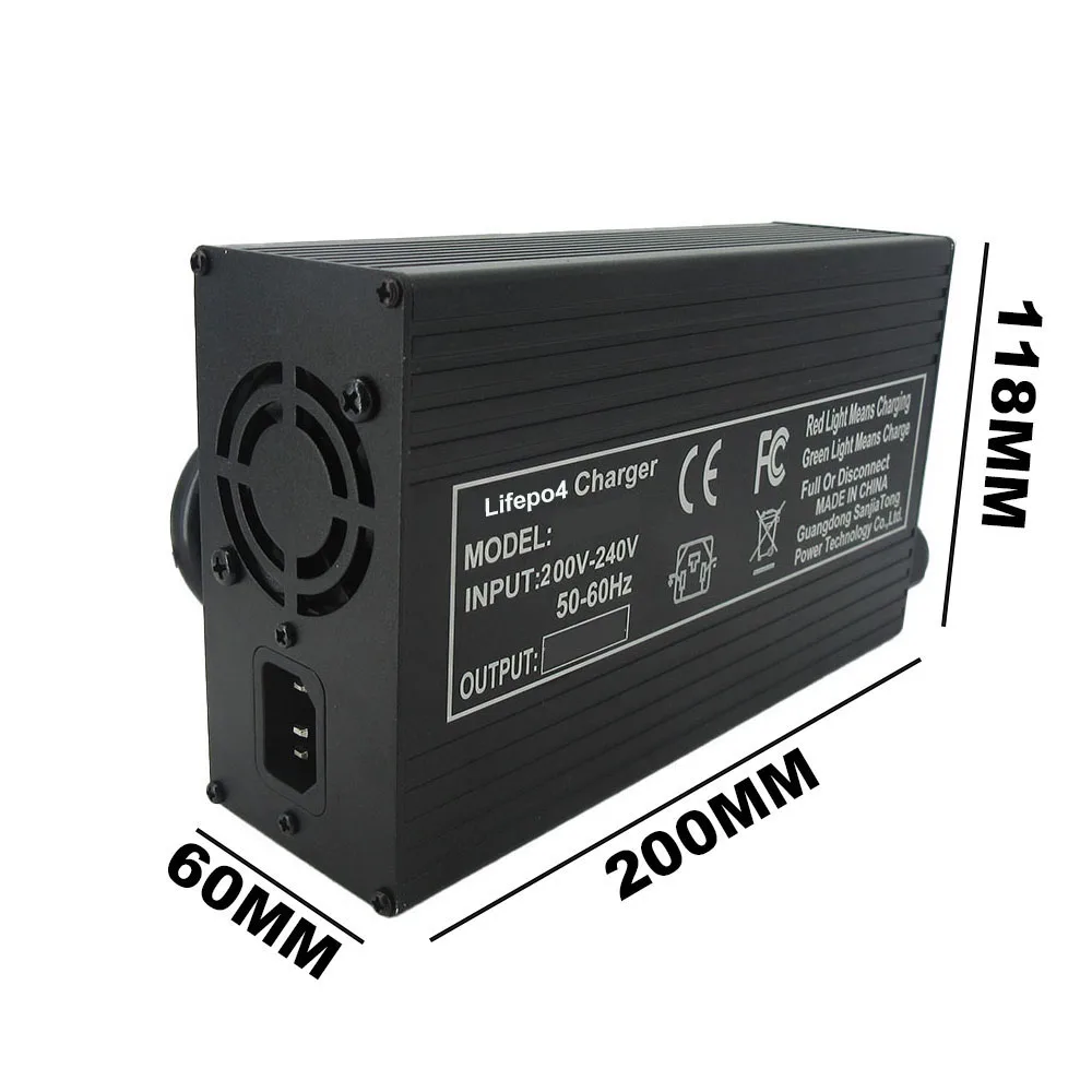 12V 40A Lifepo4 고속 충전기 4S 14.6V 리튬 철 인산염 태양계 RV 배터리 충전기 220V 악어 클립