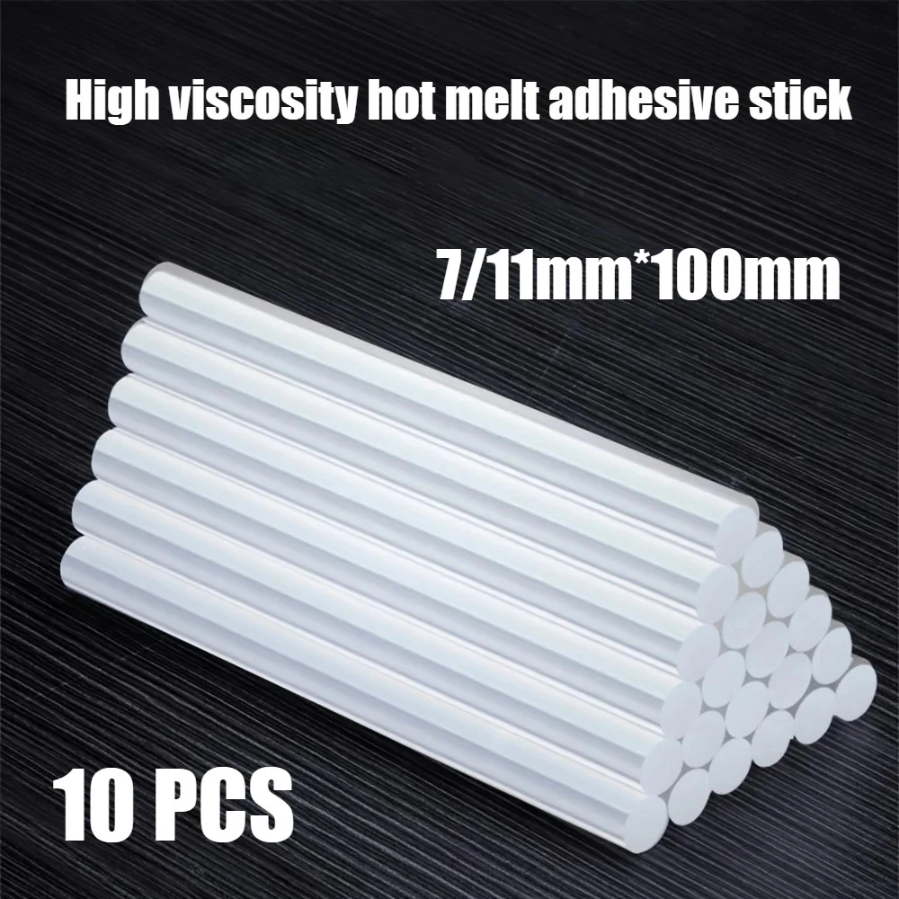 10PCS High viscosity EVA hot melt adhesive stick, 7/11mm * 100mm, suitable for daily maintenance parts and DIY crafts production