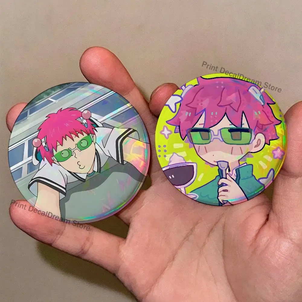 S-Saiki K D-Disastrous L-Life Badges Creative Tinplate Button Pins Brooch Creative Quotes Badge Clothes Backpack Jewelry Gift