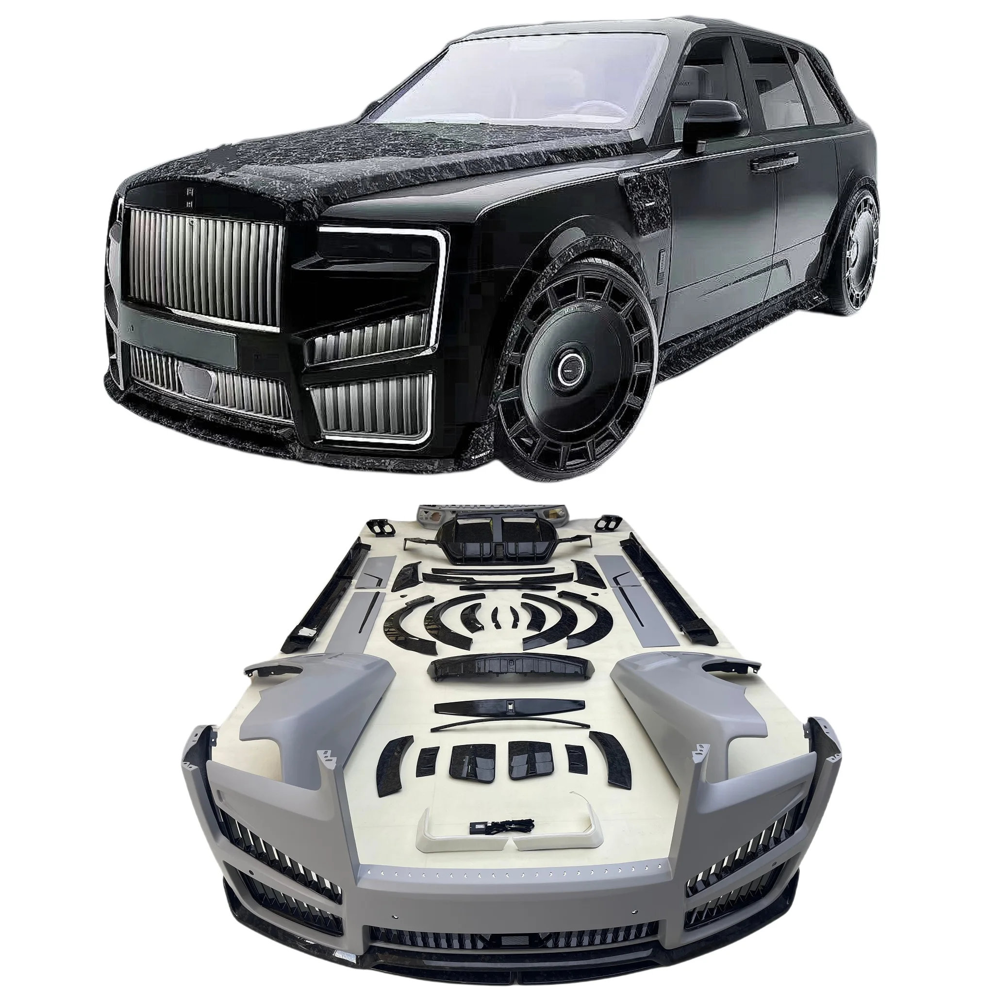 2025 MSY Dry Forged/Black Carbon Fiber Full Body Kit for 24+  Cullinan Upgrade to 2025 MSY Bodykit