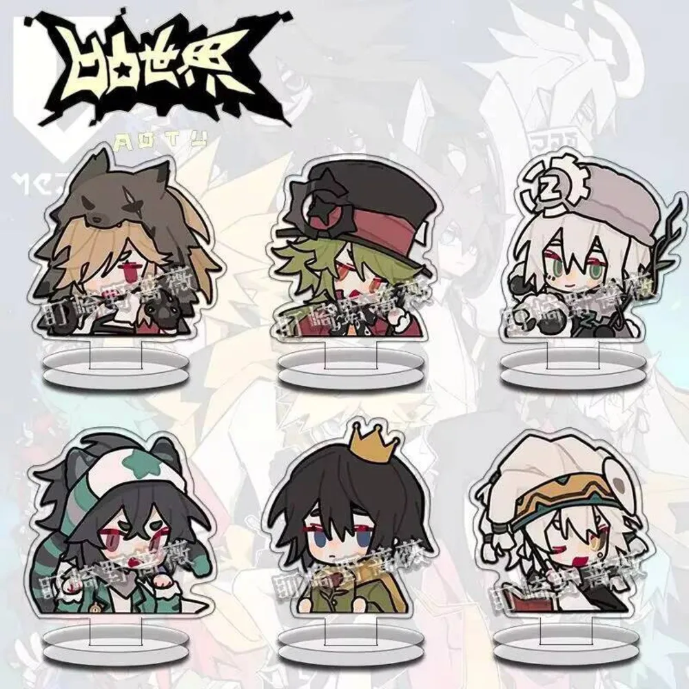 

6Pcs Anime Aotu World Xander Palos Zain Ray Camil Pelley 5CM Acrylic Stand Figure Model Plate Cosplay Collection Desktop Decor