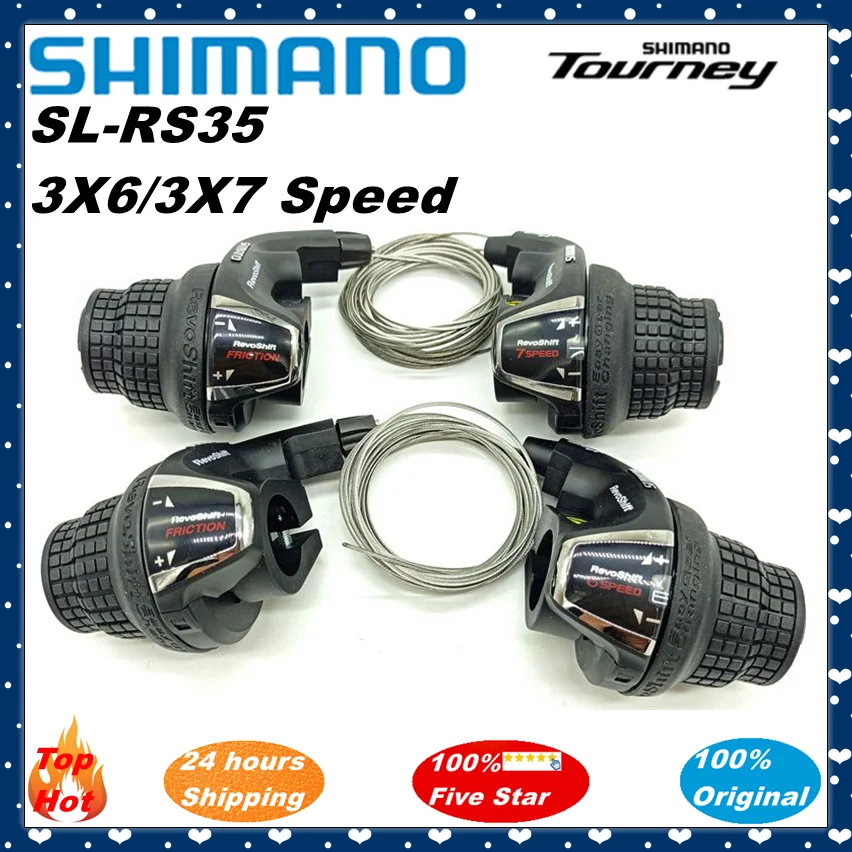 Shimano Tourney SL-RS35 3x6s /3x7s 18 Vitesses 21 Vitesses VTT Vélo Twist Shifter Levier Pièces De Vélo