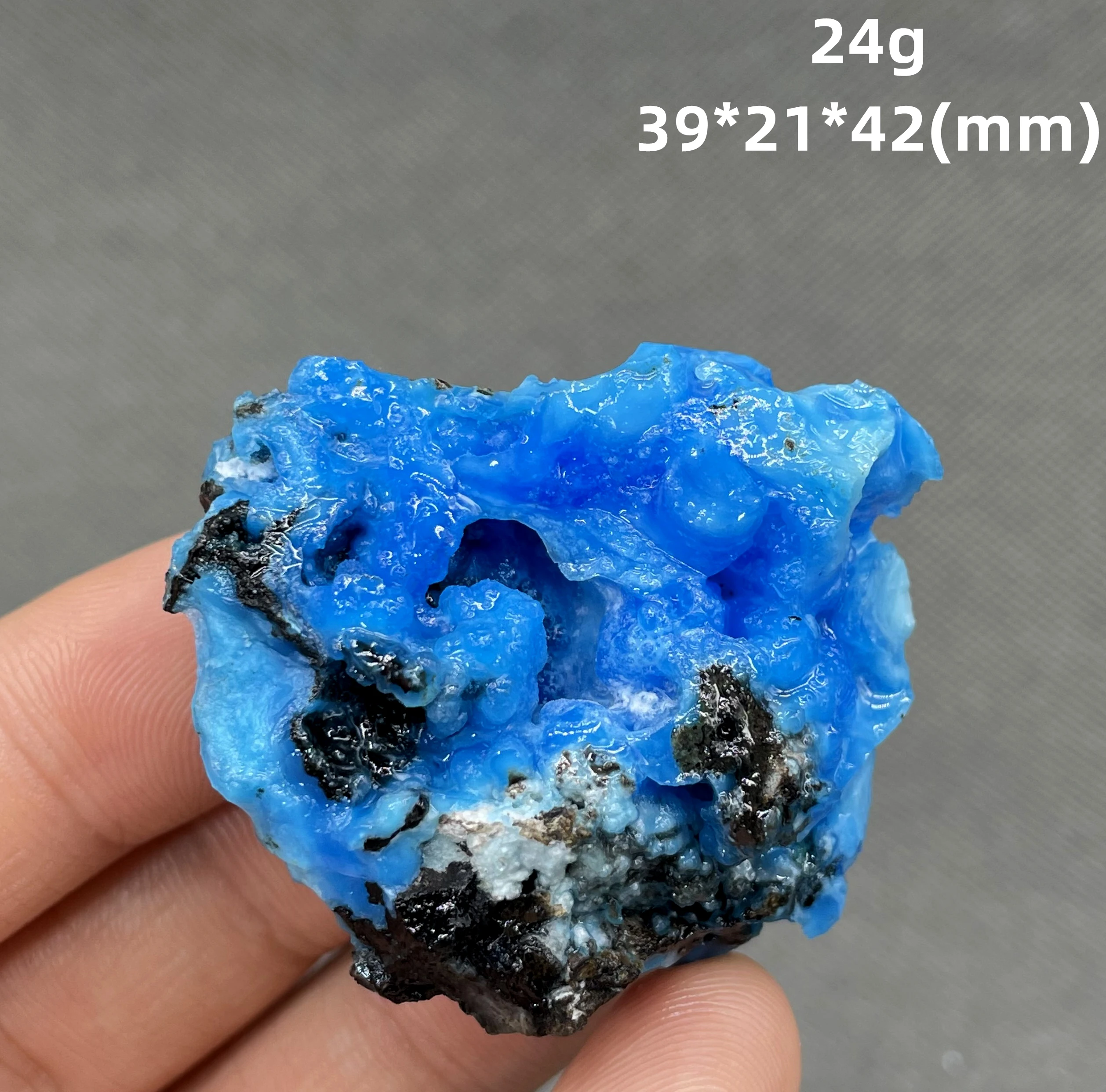 BEST! 100% natura big blue gibbsite mineral specimen stones and crystals healing crystals