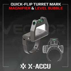 Vector Optics X-ACCU 30mm/34mm Quick-flip Scope Turret Mark Magnifier Mount Ring with Air Bubble Level For Riflescope