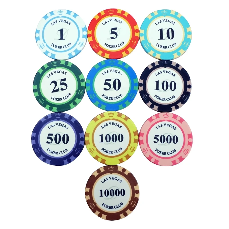 Texas Hold'em Ceramic Chips Integral Coins High-end Mahjong Chess and Card Room Special Rewards Scoreboard Children's Chip Coins