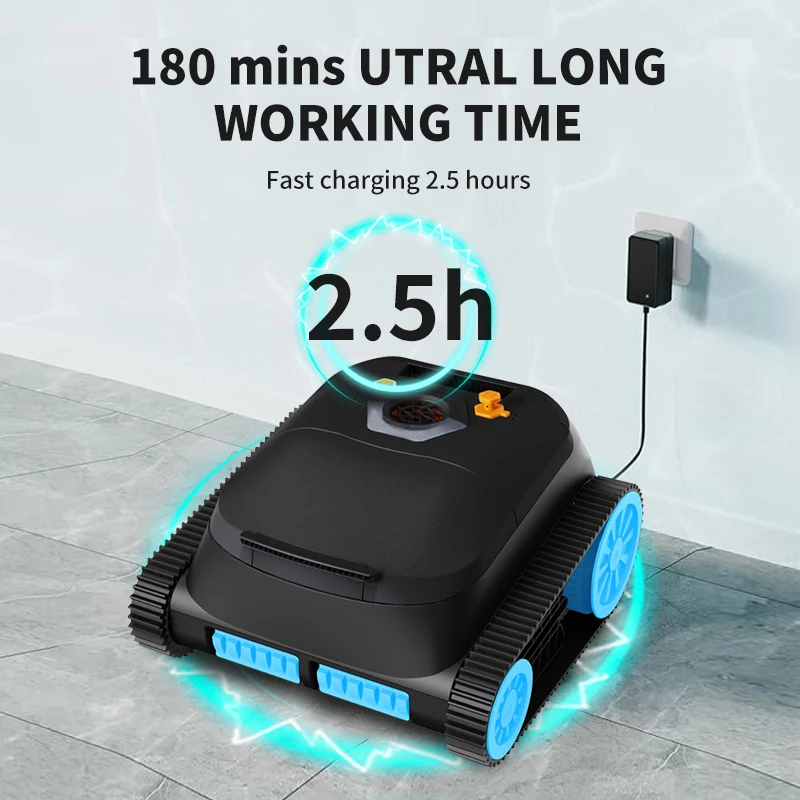Smart Control Cleaning Cordless Vacuum Wall Mounted Automatic Pool Swimming Accessory Robotic Cleaner Robot