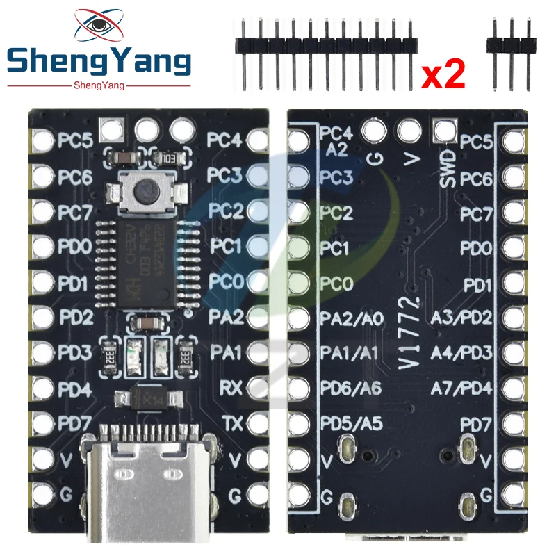 TZT CH32V003 Development Board Minimum System Core Board RISC-V Open Source TYPE-C USB Port CH32V003F4P6