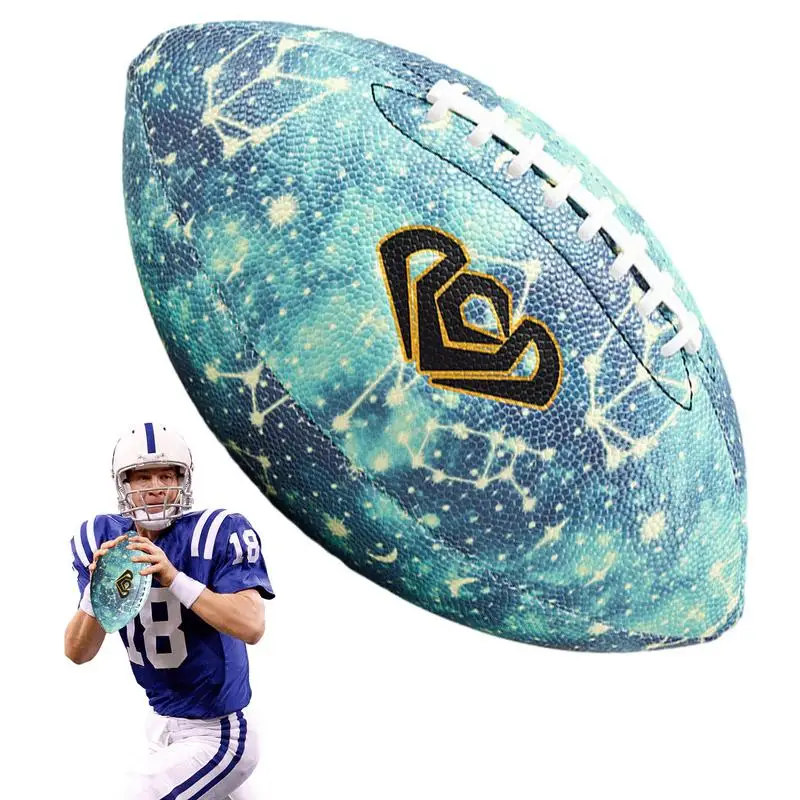 

Lighted Football Size 6/9 Junior Football Super Grip Double Laced Lighted Football PU Leather Waterproof American Football For