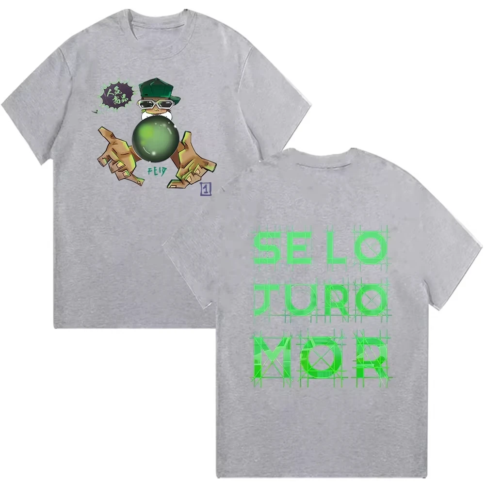 Rapper Feid Se Lo Juro Mor Neues T-Shirt, modische Herrenmode, ästhetisch, lustig, Feid Ferxxo Kleidung, Sommer, Oversized, Hip-Hop, Baumwoll-T-Shirts, Oberteil – Detail 5