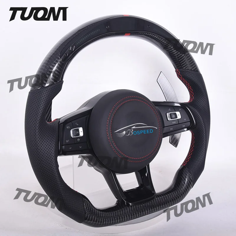 

Suede Forged Carbon Fiber LED Steering Wheel For Volkswagen VW Golf Golf 7 5 6 8 R GTI MK7 MK5 MK6 MK3 Passat B5 GTE Polo