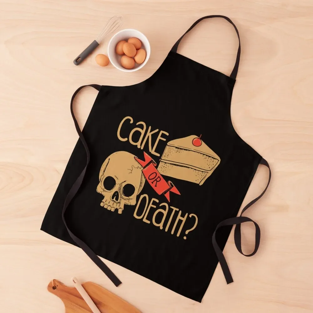 

CAKE OR DEATH Apron Beauty Restaurant Chef Uniform Women Camping Apron