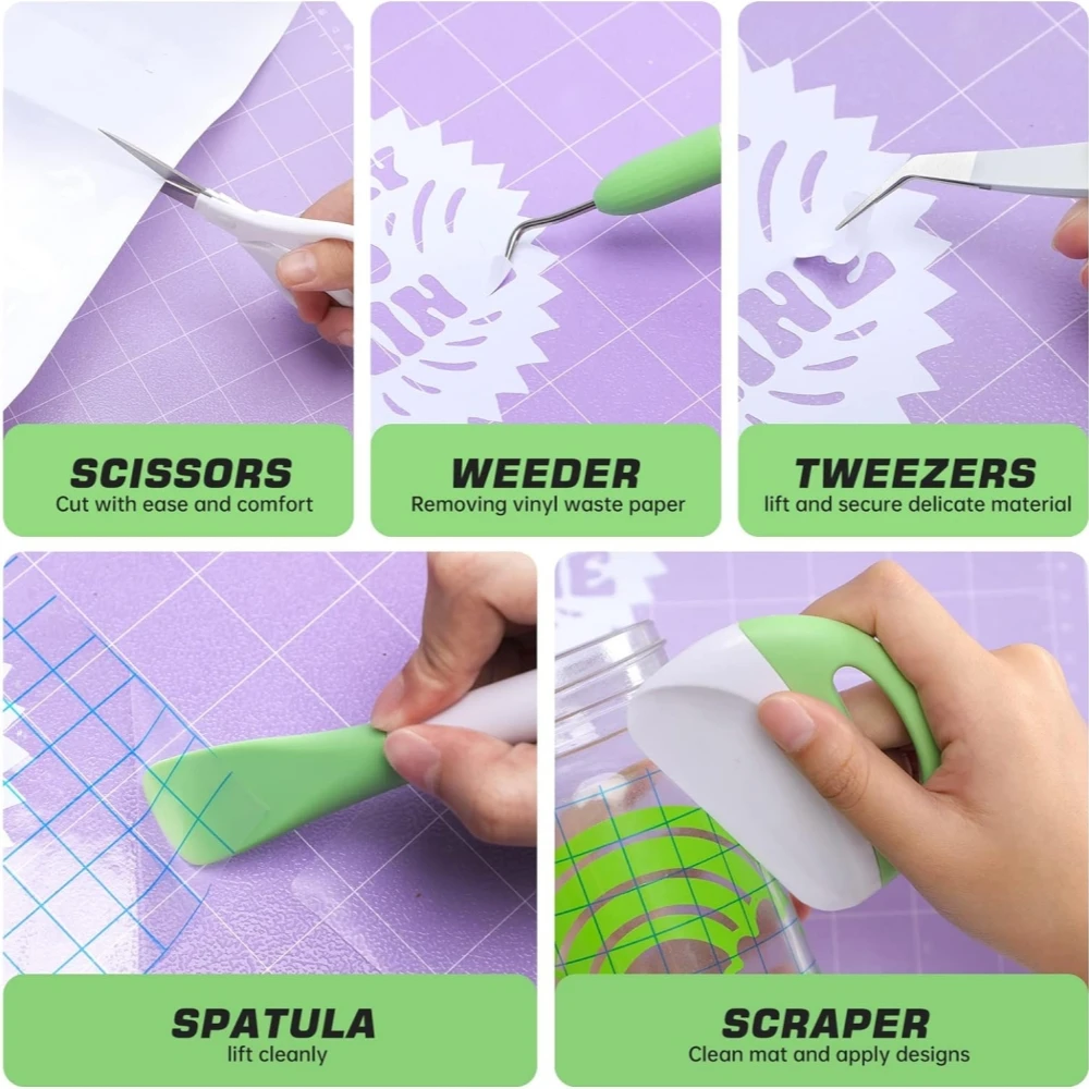 Vinyl Weeding Tool Kit, Basic Tool Kit for Cricut and Silhouette, Siser, and Oracal Vinyl