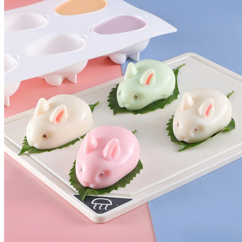 

LH Rabbit Silicone Cake Mould Mousse Pudding Jelly Baking, Handmade Soap Gypsum Mould