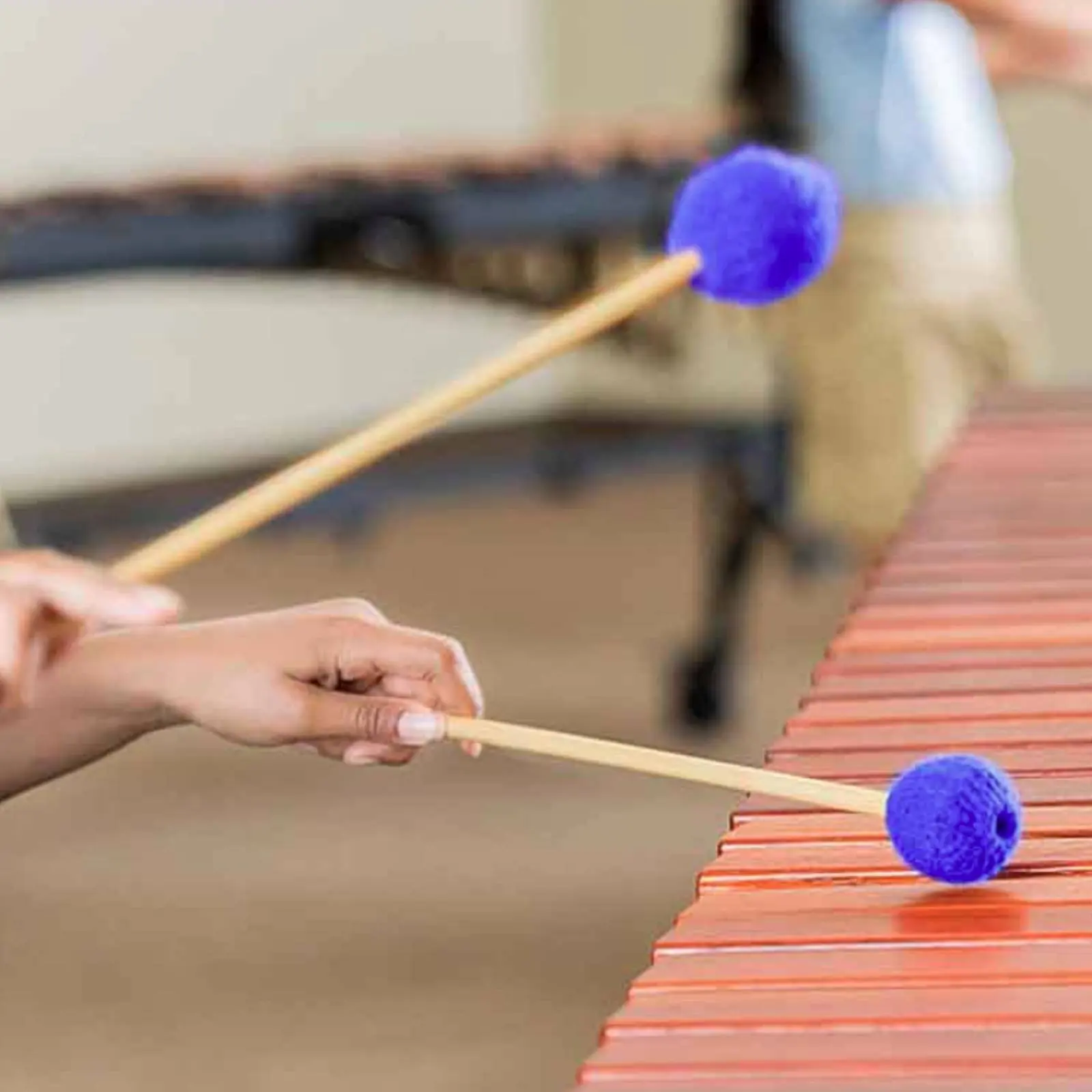 

Beginner Percussion Stick Kit Maple Wood Drumsticks Percussion Mallet Kit Yarn Marimba Mallets Wide Application for Music Course