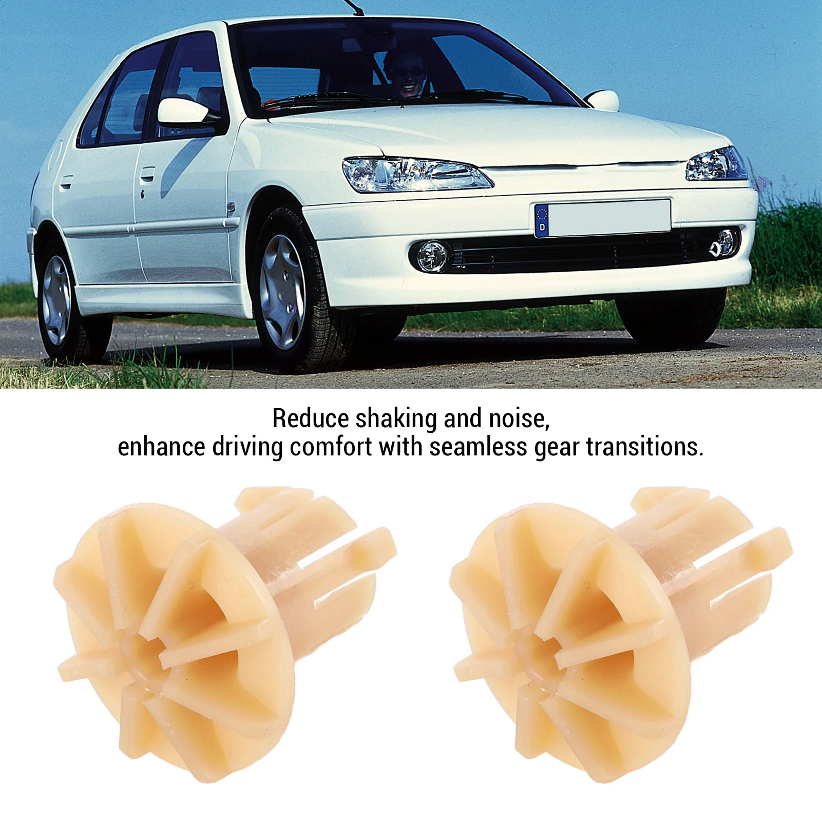 

Car Gear Shift Lever Bush 96168577 Plastic Reduce Noise Anti Shake Replacement for 306 Break Hatchback Gear Shift Lever Bushing