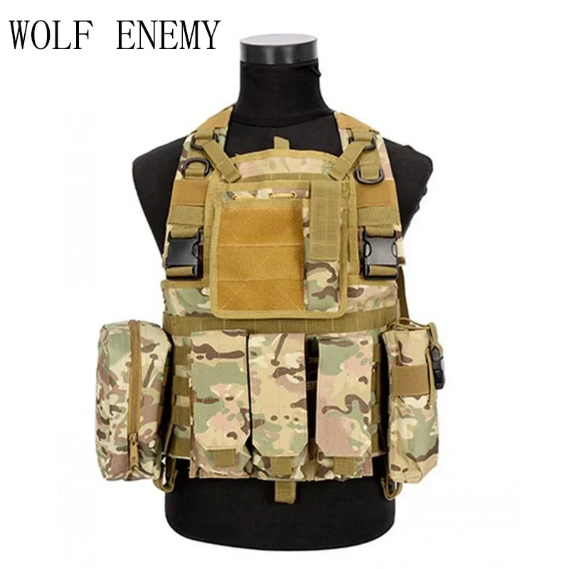 

Hunting Tactical Combat Molle RRV Chest Vest Rig Hunting Paintball Harness Airsoft Vest With Magazin Pouch EDC Pack Accessories