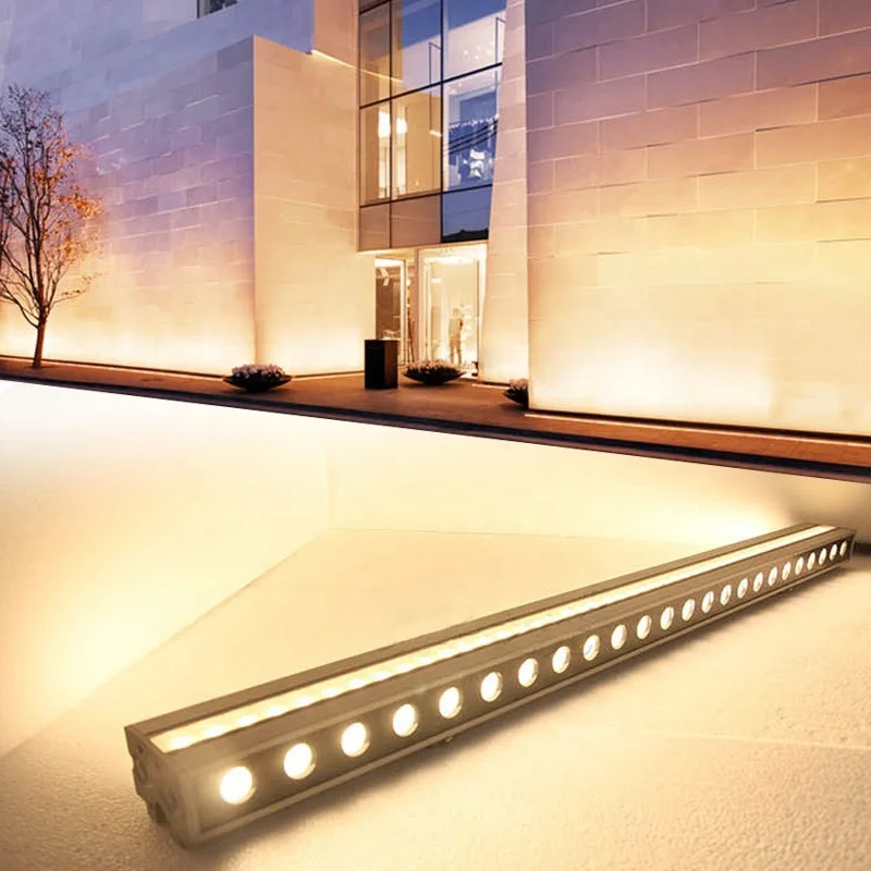 

DMX512 3-Sided LED Wall Washer Light, RGBW AluminumIP65 Waterproof Linear Facade Lighting for Outdoor Building Exterior
