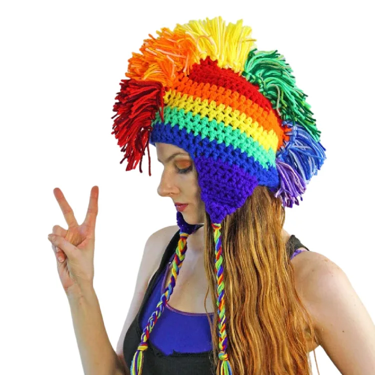 

Fashion Cap Toque Stocking Hugger Watch Head Adult Funny Hat Knitted Hat Halloween Supplies Tassel Red Crown Roman B8M121