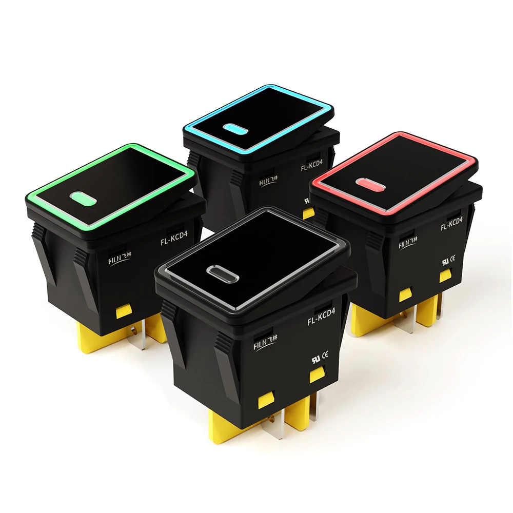 

30x22mm Rocker Switch Aluminum Alloy 12V-24V 110V 220V 20cm Cable IP67 Waterproof Toggle Switch for Marine Automotive Control