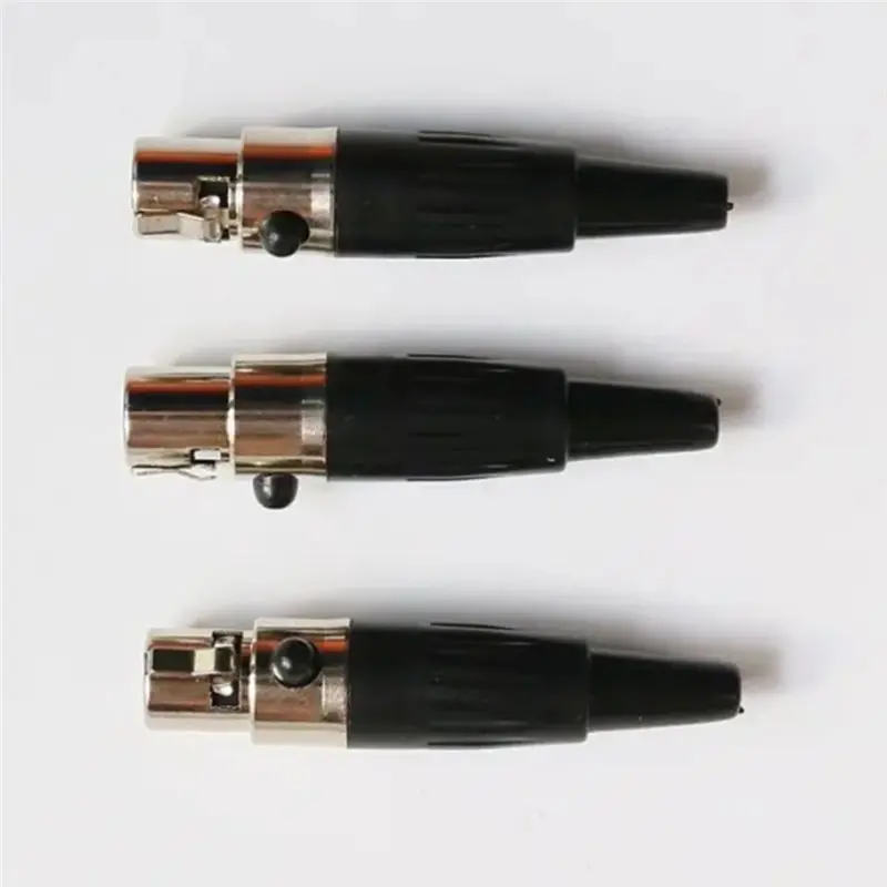 A55T For Shure EV Mipro Microphone Compatible 5Pcs TA4F Mini 4Pin XLR Connector Kit- DIY Welding Spare Parts Included