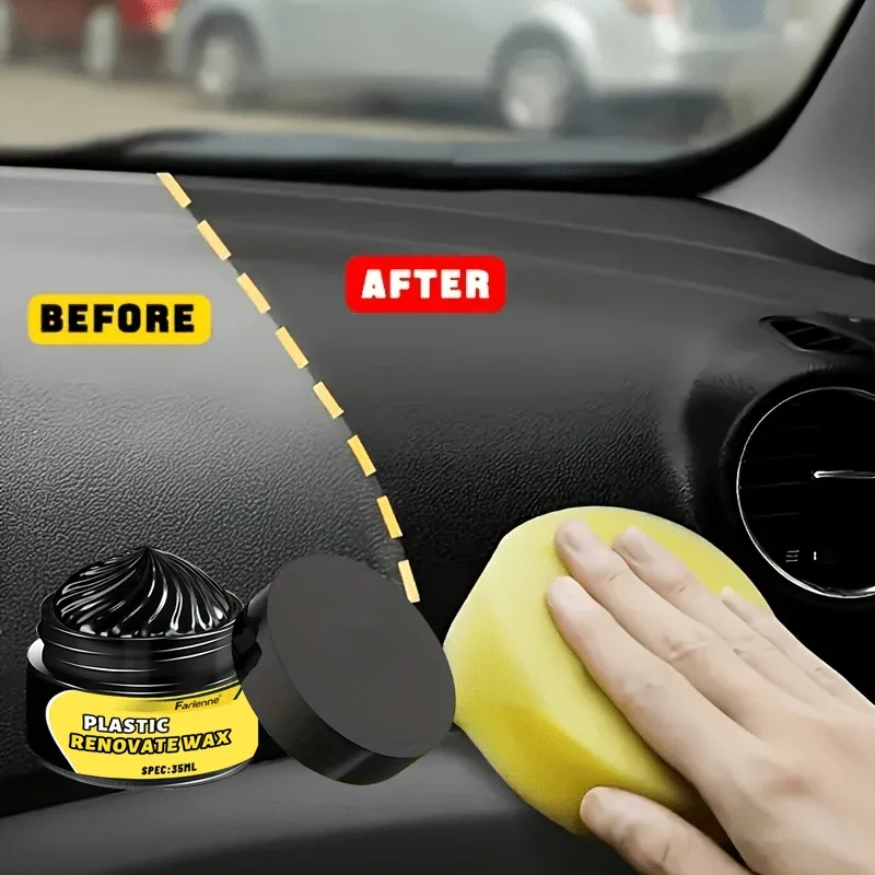 

Универсальный автомобильный пластиковый воск для ремонта с губчатым аппликатором — универсальный автомобильный уход и усилитель блеска, внутренний осветлитель