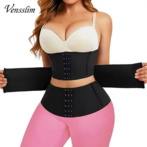 Vensslim XS-3XL 바디 셰이퍼 허리 트레이너 벨트 여성 체중 감소 배 트리머 코르셋 조정 가능한 운동 거들 Shapewear