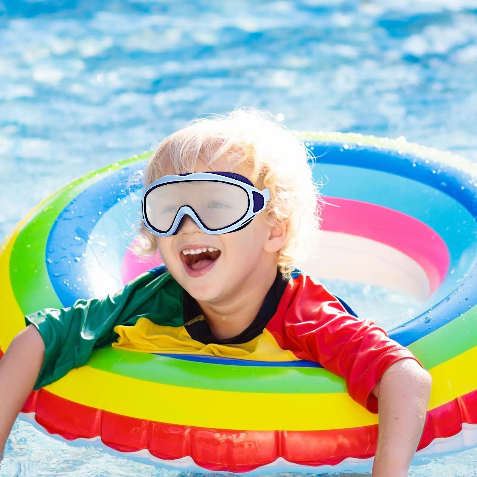 Okulary pływackie dla dzieci, przeciwmgielne, z zatyczkami do uszu, ochrona UV, dla chłopców i dziewcząt, do nauki pływania, do lekcji nurkowania, sportowe.