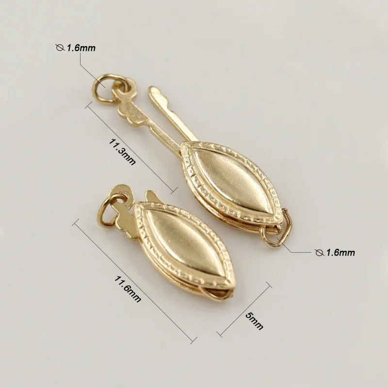 14K Gold Filled Oval Clasp Hollow Design Bracelet & Necklace Jewelry Making Supplies Clasp view 2