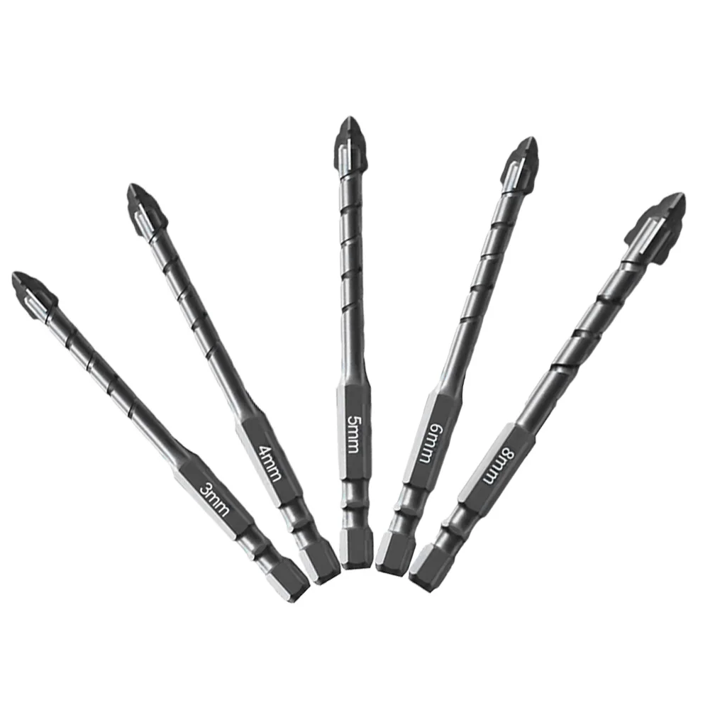 Efficiently Punch Holes with the 5pcs Eccentric Drill Bit Set Specially Designed for Use on Glass and Ceramic Tiles