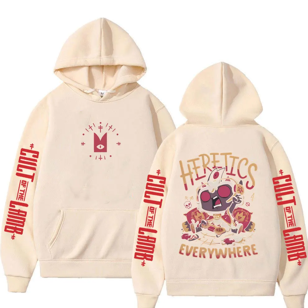 Hot Sale Game Cult of The Lamb Graphic Hoodie Fans Gift Men Women Casual Hooded Sweatshirt Male Cute Oversized Pullover Hoodies view 6