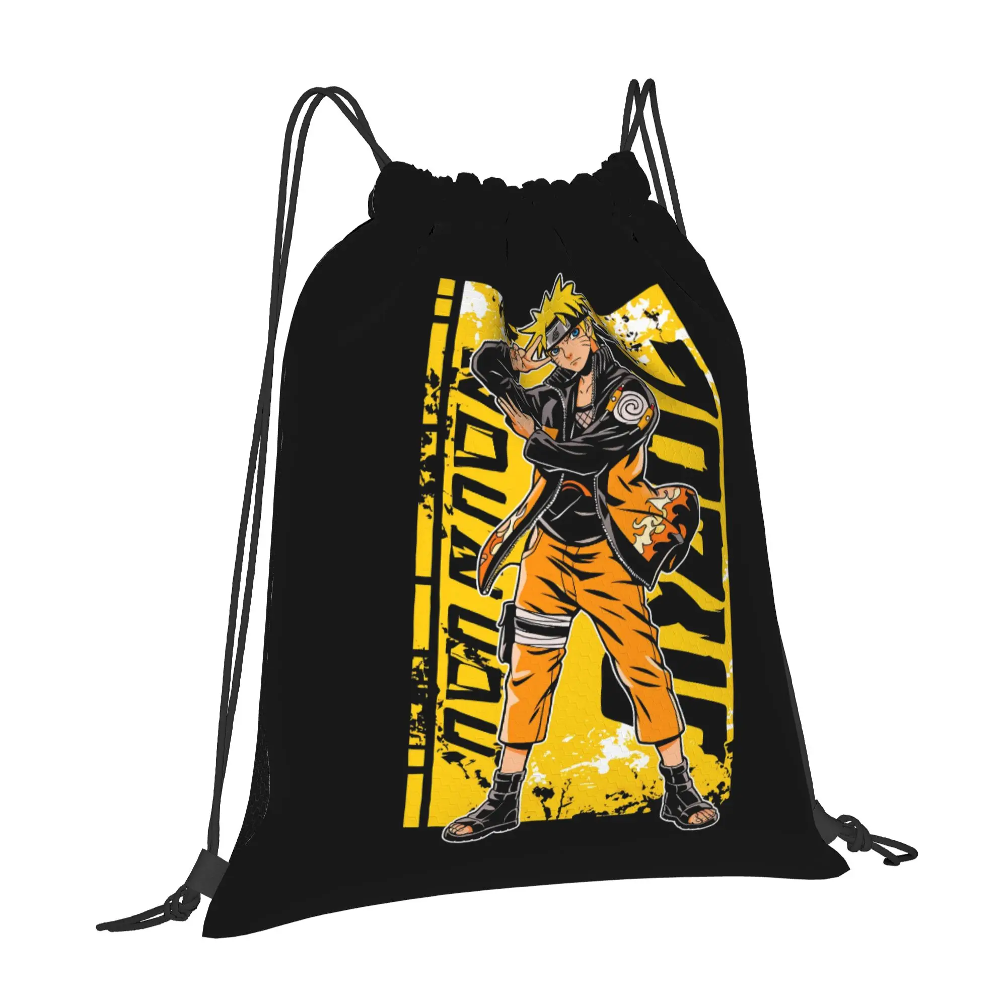 gym Pouch Naruto anime comic  Drawstring Bags Men Women Storage Backpack Teenager Travel Bag Multi-function Pocket