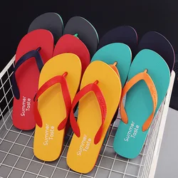 Summer Flip Flops Men's Fashion Flip Flops Non Slip Bathroom Bath Slippers Beach Slippers Men Slippers Men Shoes