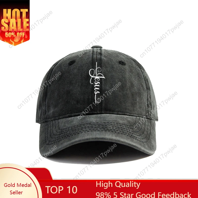Jesus Cross Baseball Cap Zomer Jezus Christus Op Het Kruis God Verontruste Vader Hoeden Mannen Outdoor Verstelbare Katoenen Caps MZ-004