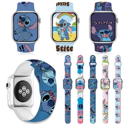 Disney Stitch Strap for Apple Watch Band 3 4 5 6 7 8 Se Silicone Watchband Bracelet iWatch 45mm 49mm 38mm 40/41 42mm 44 Mm Band