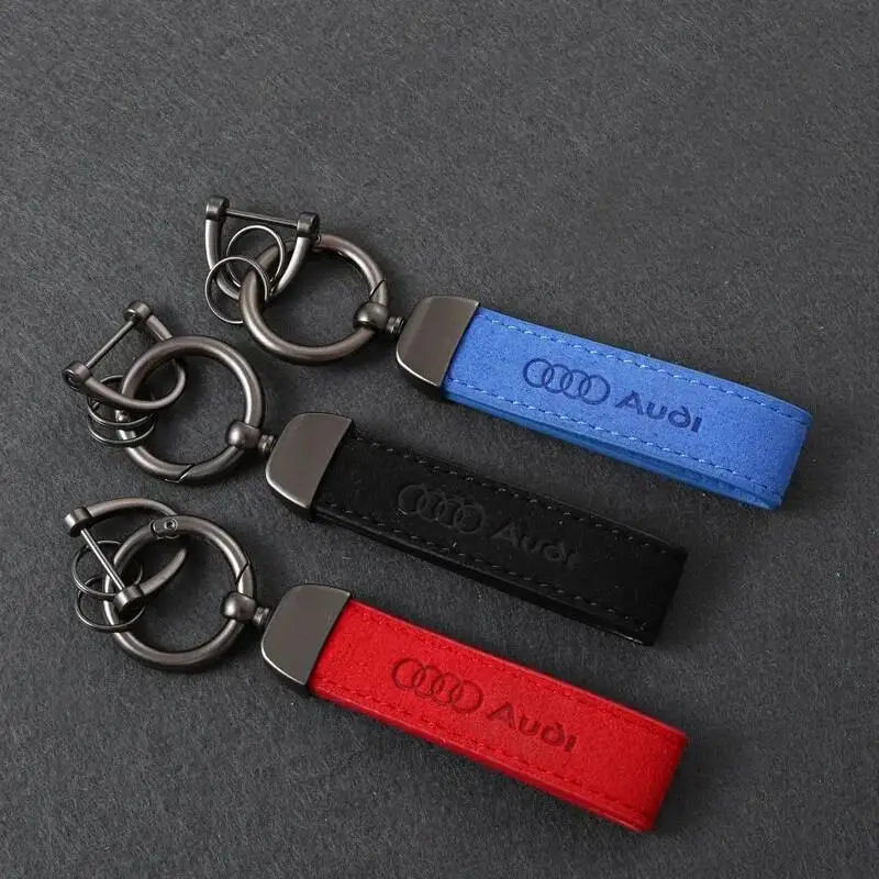 

Car Keychain Suede Keyring Pendant Key Decoration For Audi Sline RS A3 A1 A4 B9 A5 B7 Q5 Q2 8i TT Mk1 Mk2 S3 A7 S3 8V Q4 TT Q8