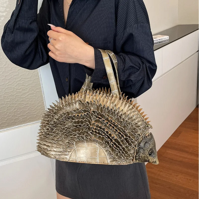 

A new 2026 fashionable, creative, cute and versatile retro hedgehog bag for women, a single-shoulder crossbody bag
