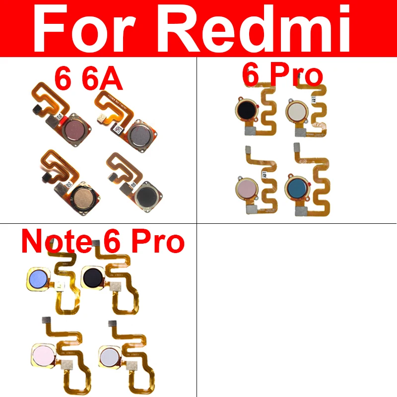 

Fingerprint Sensor Flex Cable For Xiaomi Redmi Note 6 6A Pro Home Menu Button Touch ID Sensor Flex Cable Replacement Parts